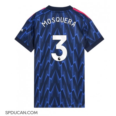 Zenski Nogometni Dres Arsenal Cristhian Mosquera #3 Gostujuci 2025-26 Kratak Rukav Zenski Nogometni Dres Arsenal Cristhian Mosquera #3 Gostujuci 2025-26 Kratak Rukav